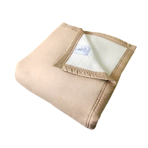 Frazada 1 ,5 Plazas 70% Lana  N Virgen Beige 