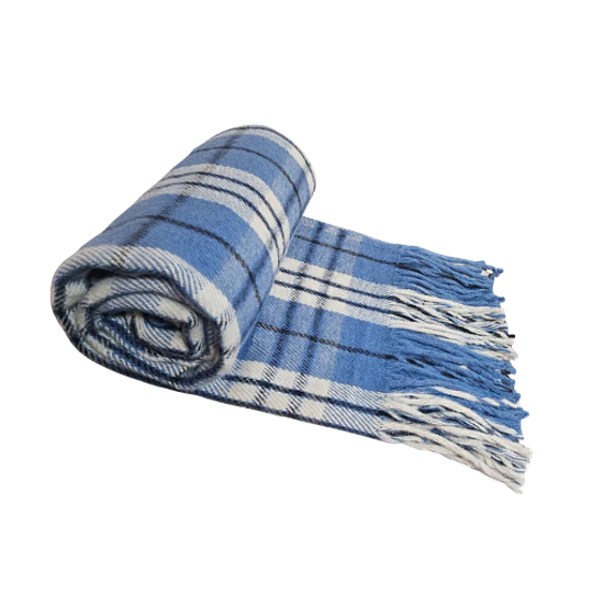 Chalon 100% Lana Virgen Azul Crudo