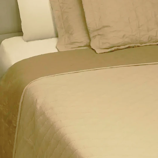 Quilt 2 Plazas Bicolor TABACO-BEIGE 