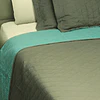 Quilt 2 Plazas Bicolor GRIS-TURQUESA