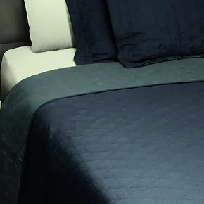 Quilt 2 Plazas Bicolor Azul-Petroleo