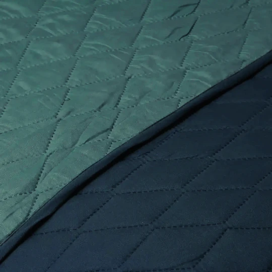 Quilt 2 Plazas Bicolor Azul-Petroleo