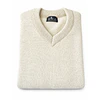 Chaleco 100% lana cuello en V crudo  (XL)
