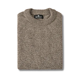 Chaleco 100% lana cuello Redondo Taupe (S)