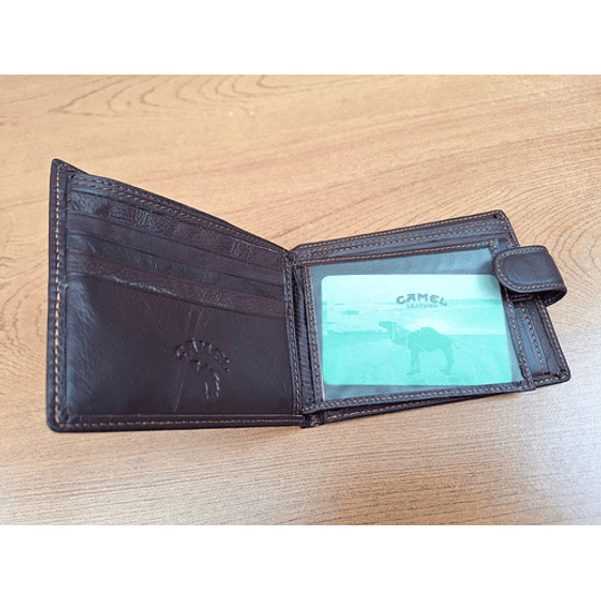 Billetera Camel de Cuero en su caja original / Nueva