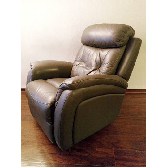 Sillón Bergere Rosen Lorenzo Cuero / Reclinable + Mecedora