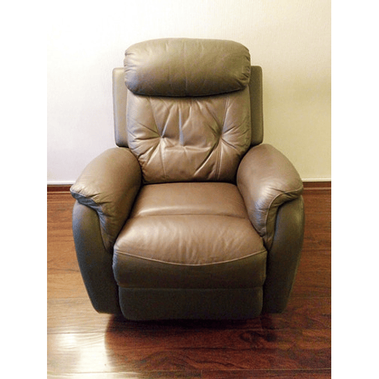 Sillón Bergere Rosen Lorenzo Cuero / Reclinable + Mecedora