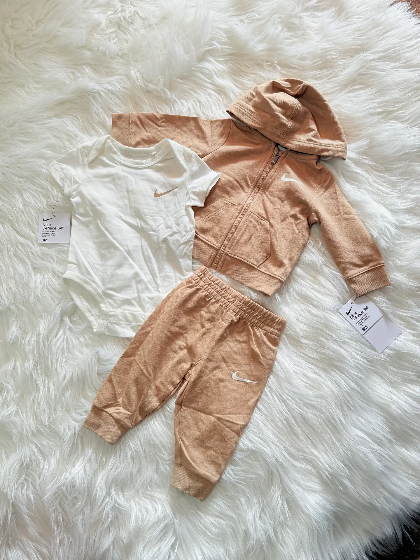 Set Nike Buzo 3pcs Café 3Meses 1