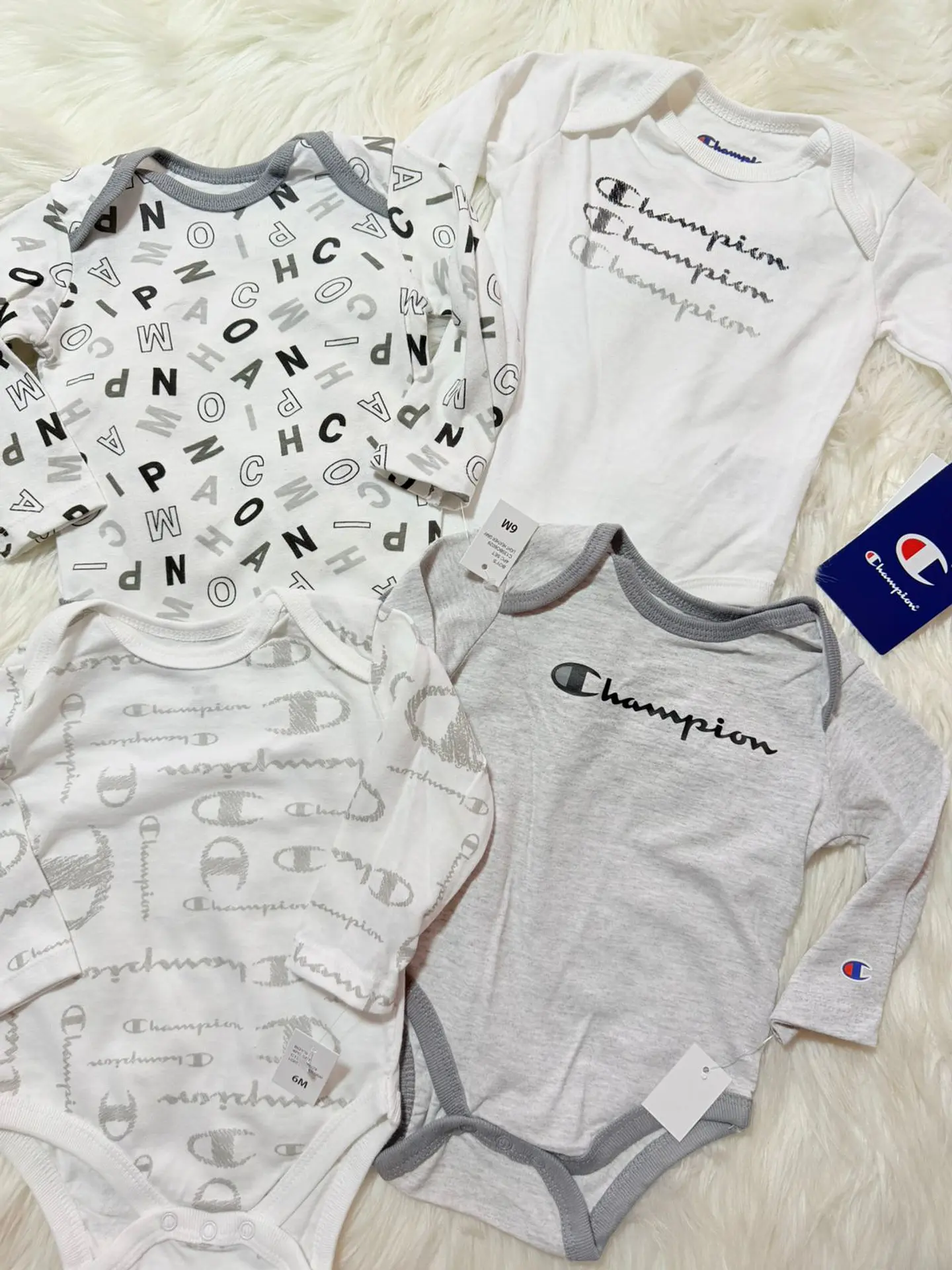 Set 4 Bodys Champion Manga larga 1
