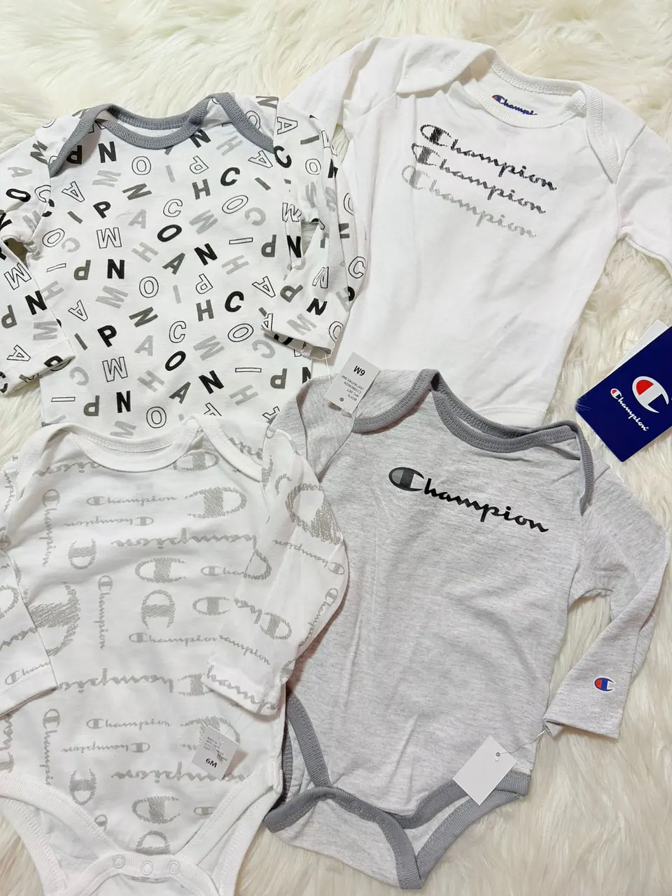 Set 4 Bodys Champion Manga larga 1