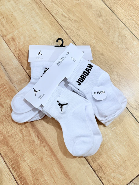 6 Pares Jordan Blancos