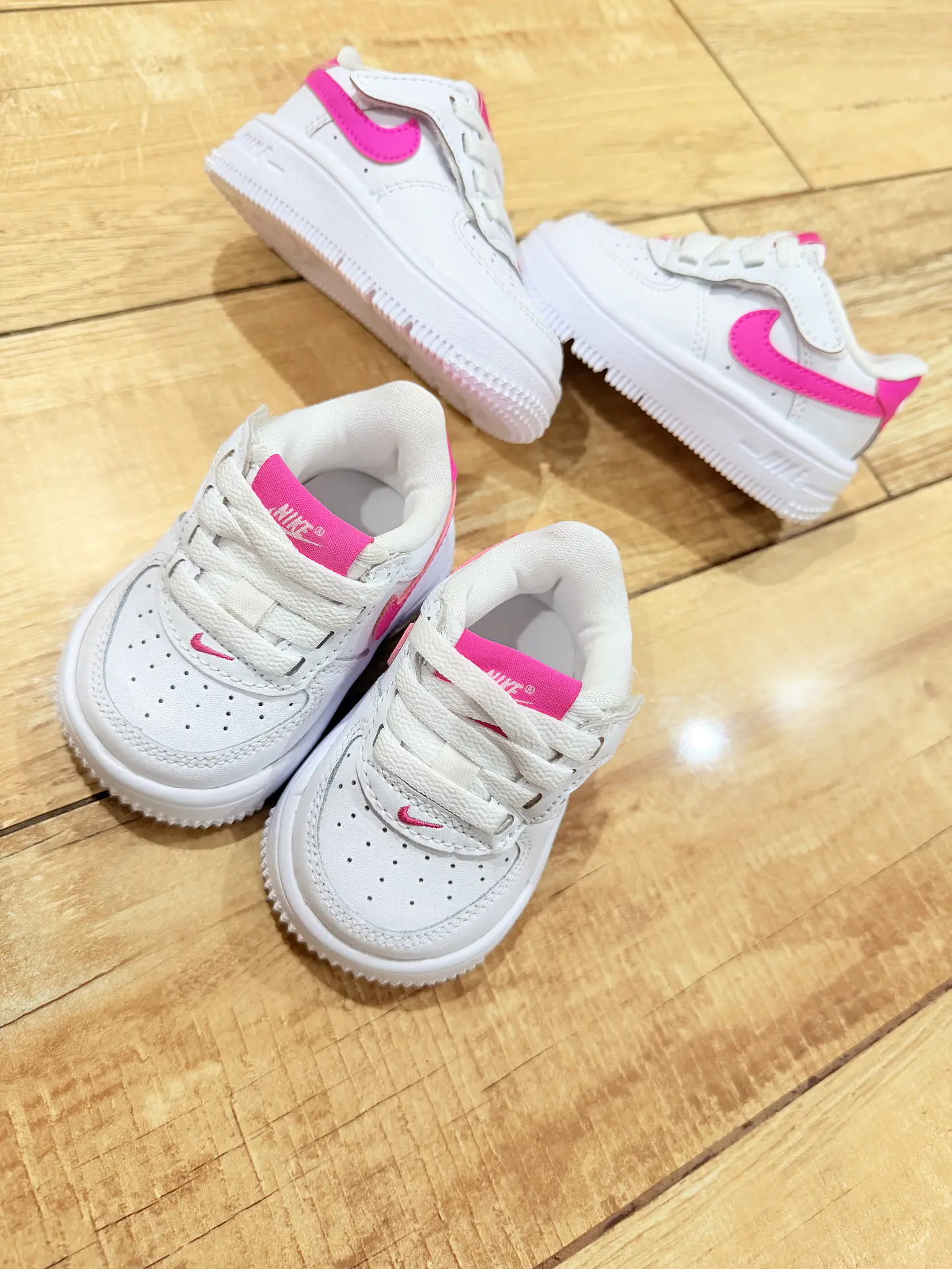 Nike Air Force1 Blanco/Rosado 1