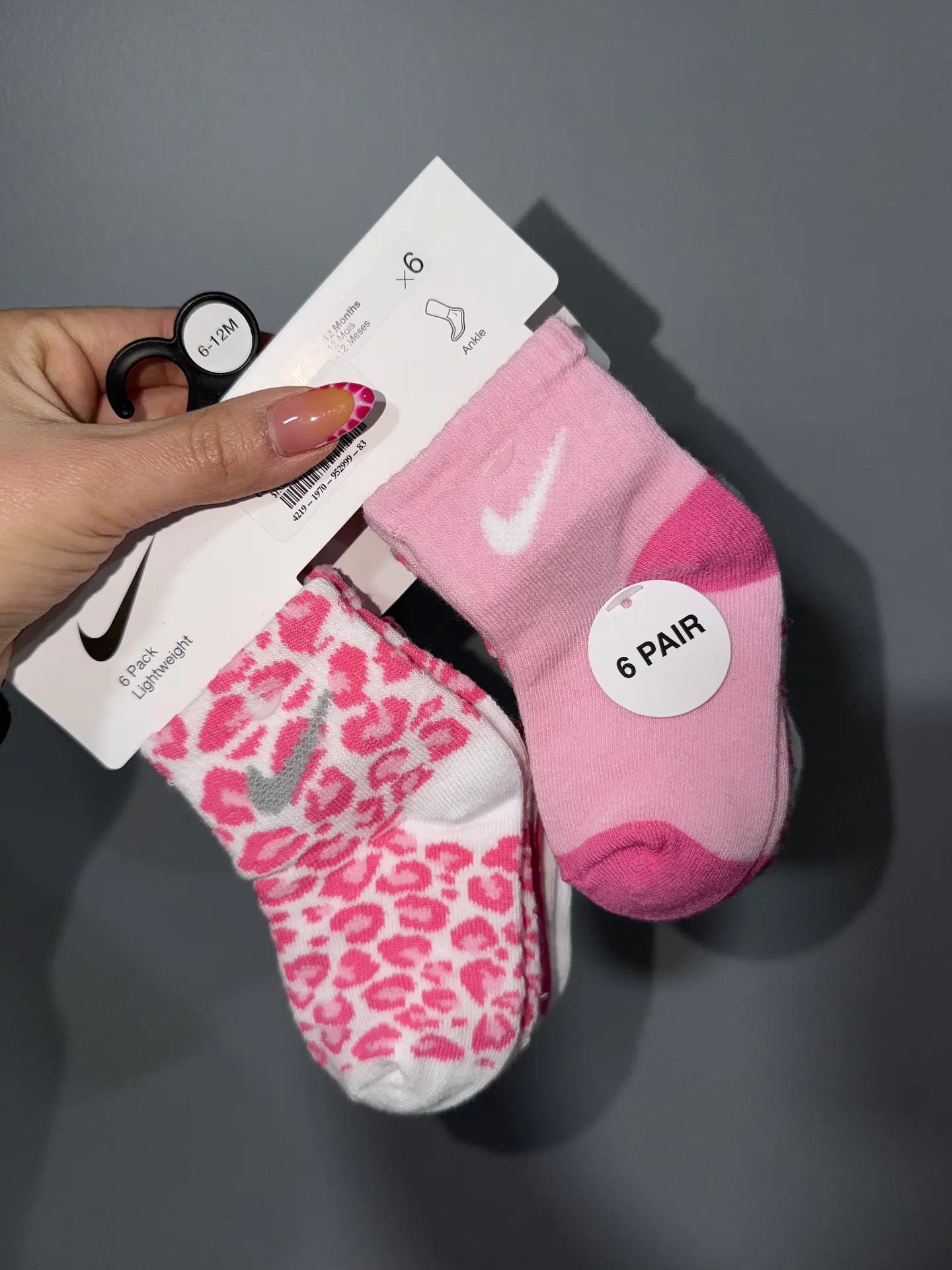 6 Pares Calcetas Nike Rosa 1