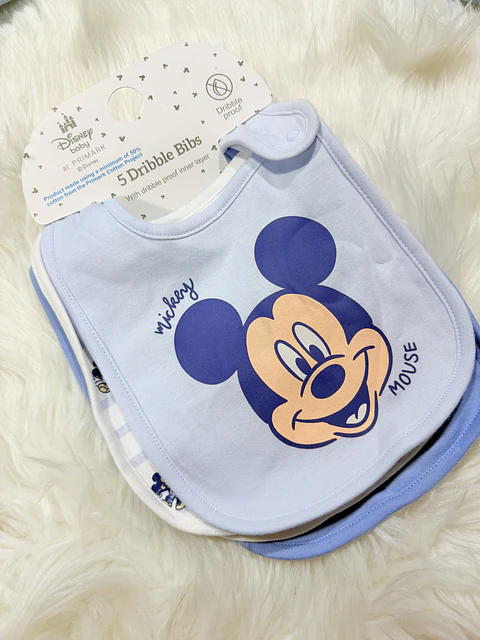 5 Baberos Mickey