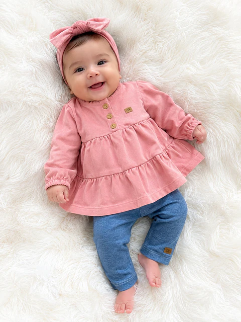 Conjunto Calvin Klein Bebé rosa