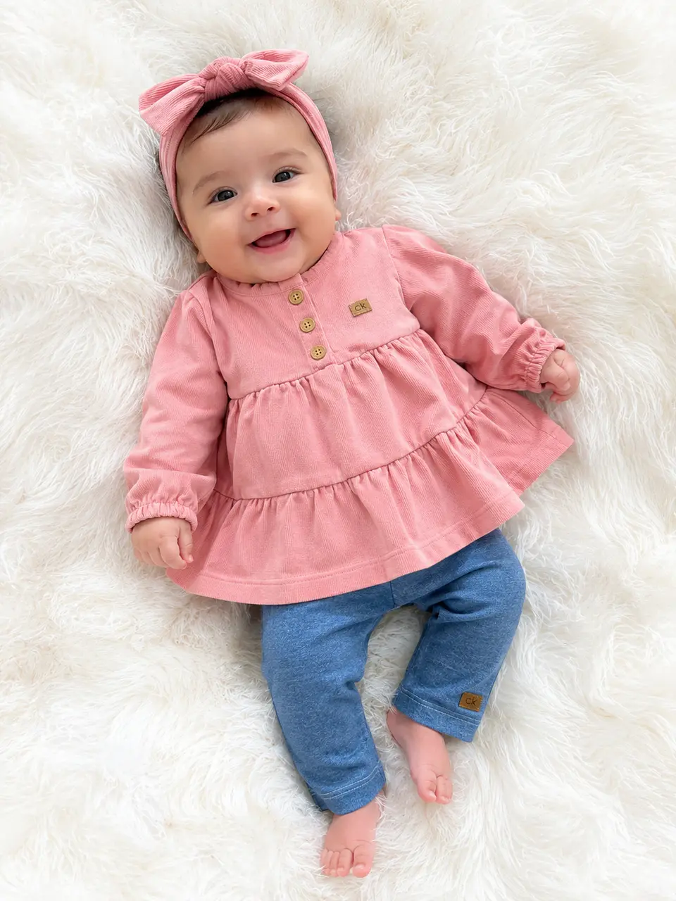 Conjunto Calvin Klein Bebé rosa 1