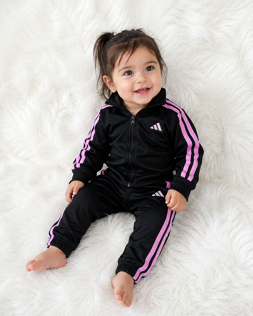 Conjunto Deportivo Adidas Negro / Rosado 2