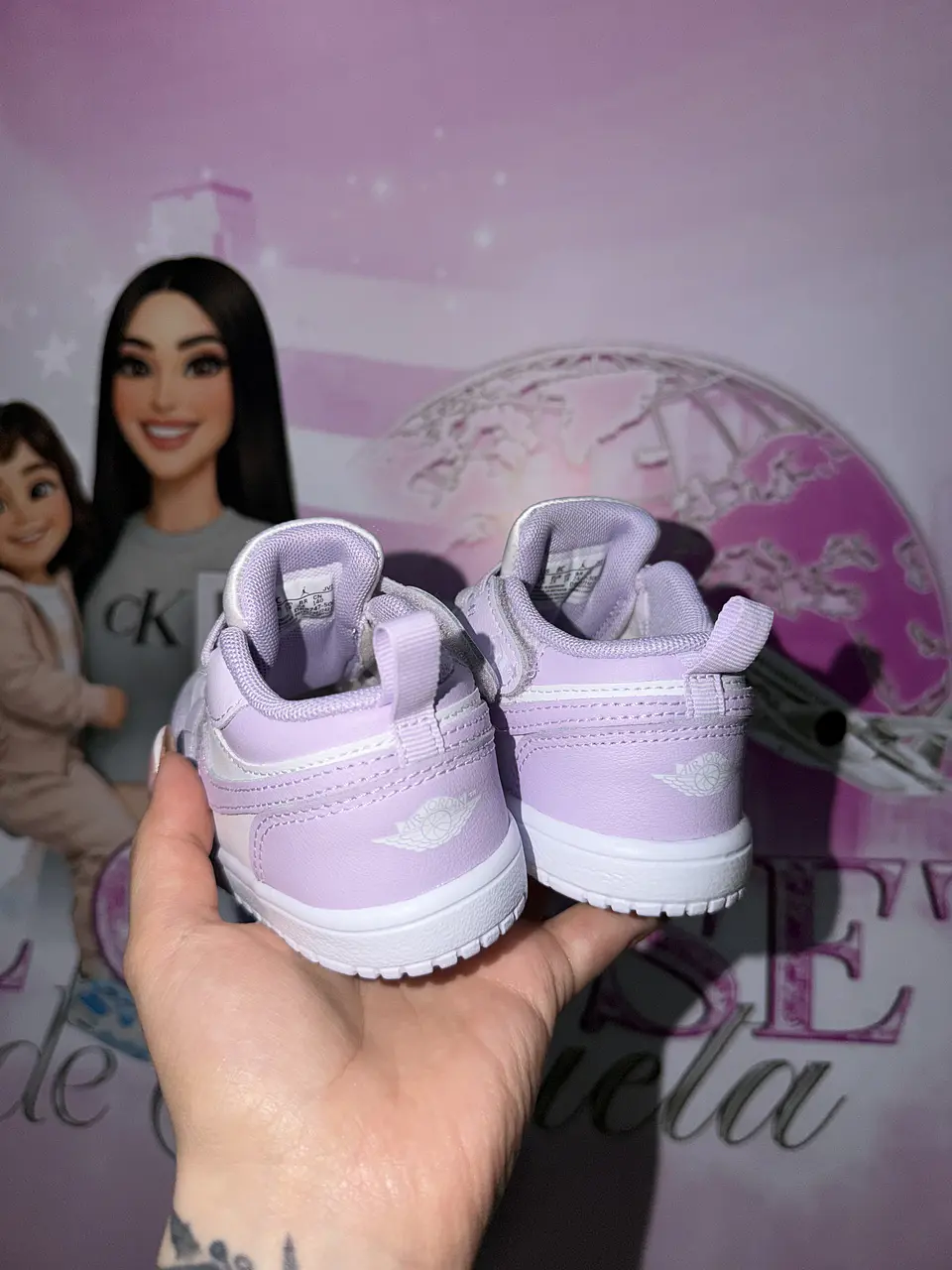 Zapatillas Nike Air Jordan 1 Low TD White/Lilac 2