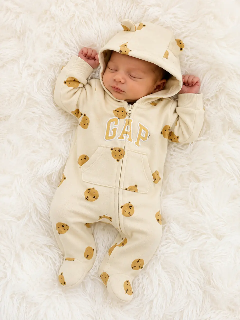 Enterito GAP con Capucha Estampado Ositos Unisex 1