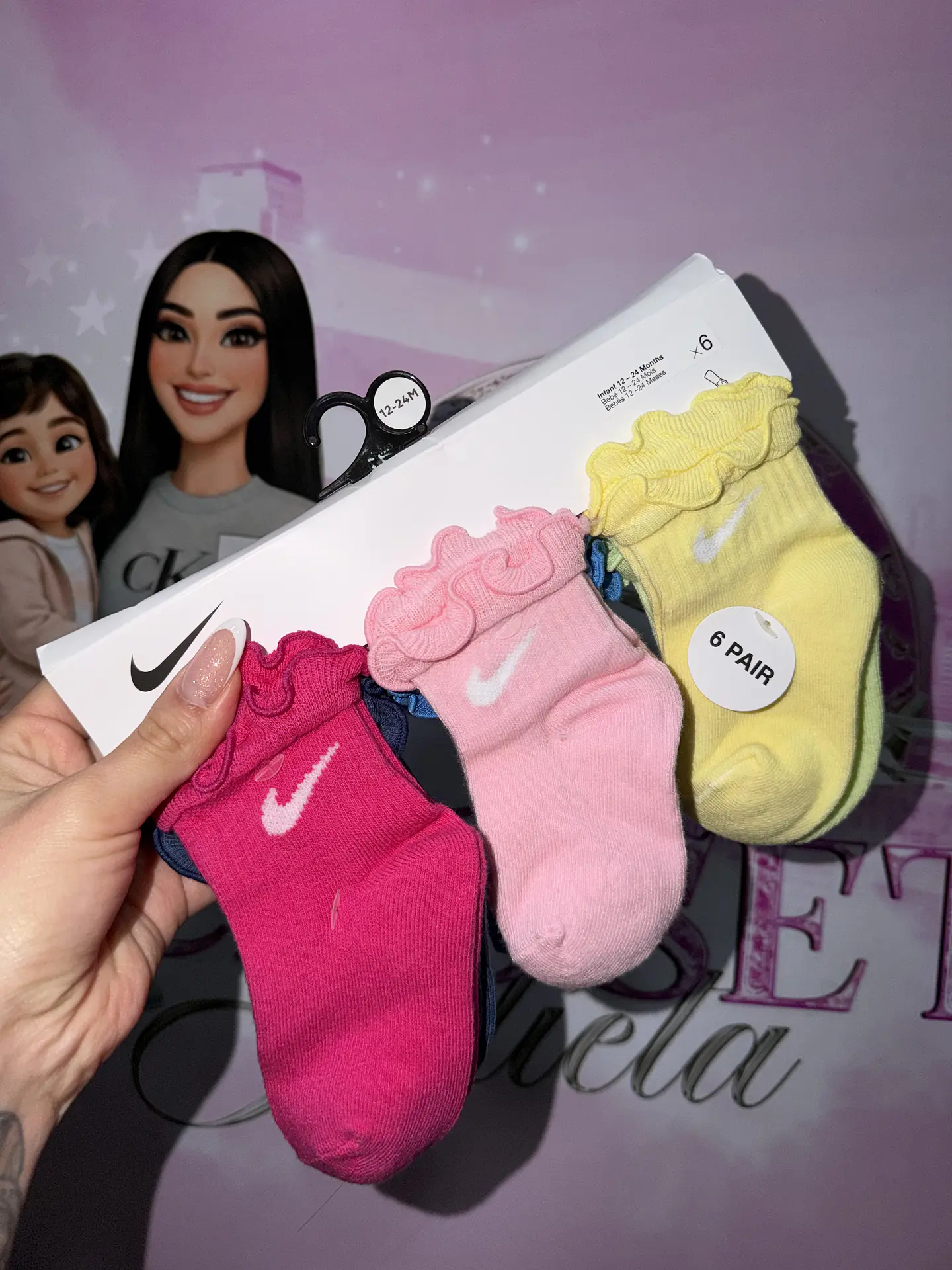 Set 6 Pares Nike con Vueltos Colores 1