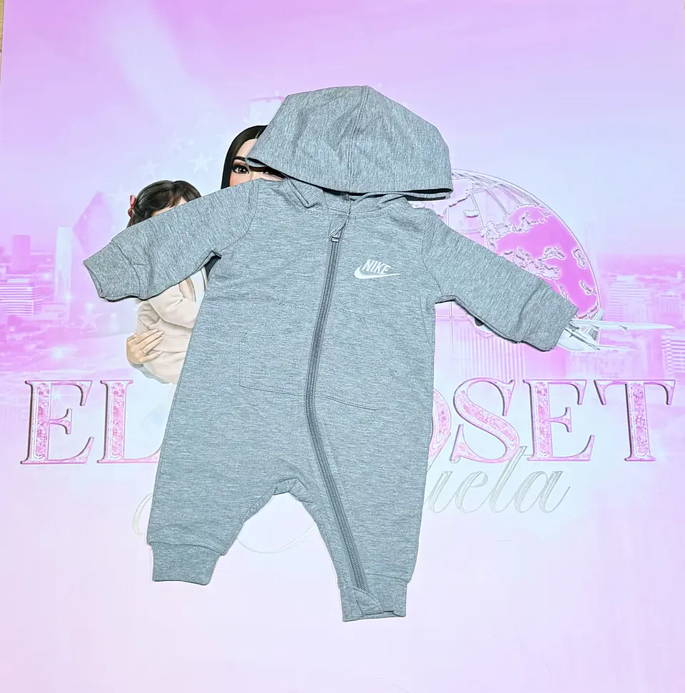 Enterito Nike con Capucha Gris Unisex 2