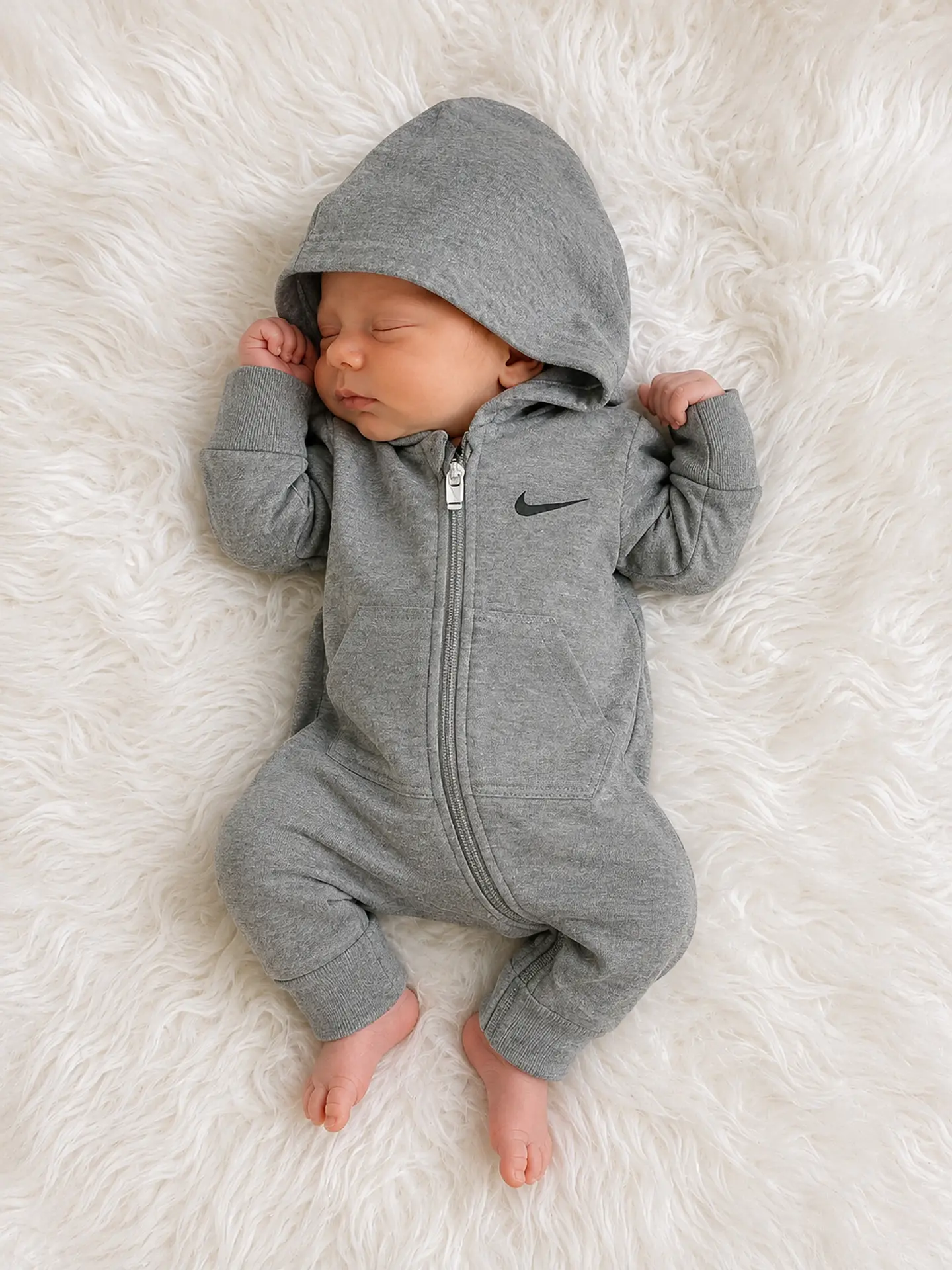 Enterito Nike con Capucha Gris Unisex 1