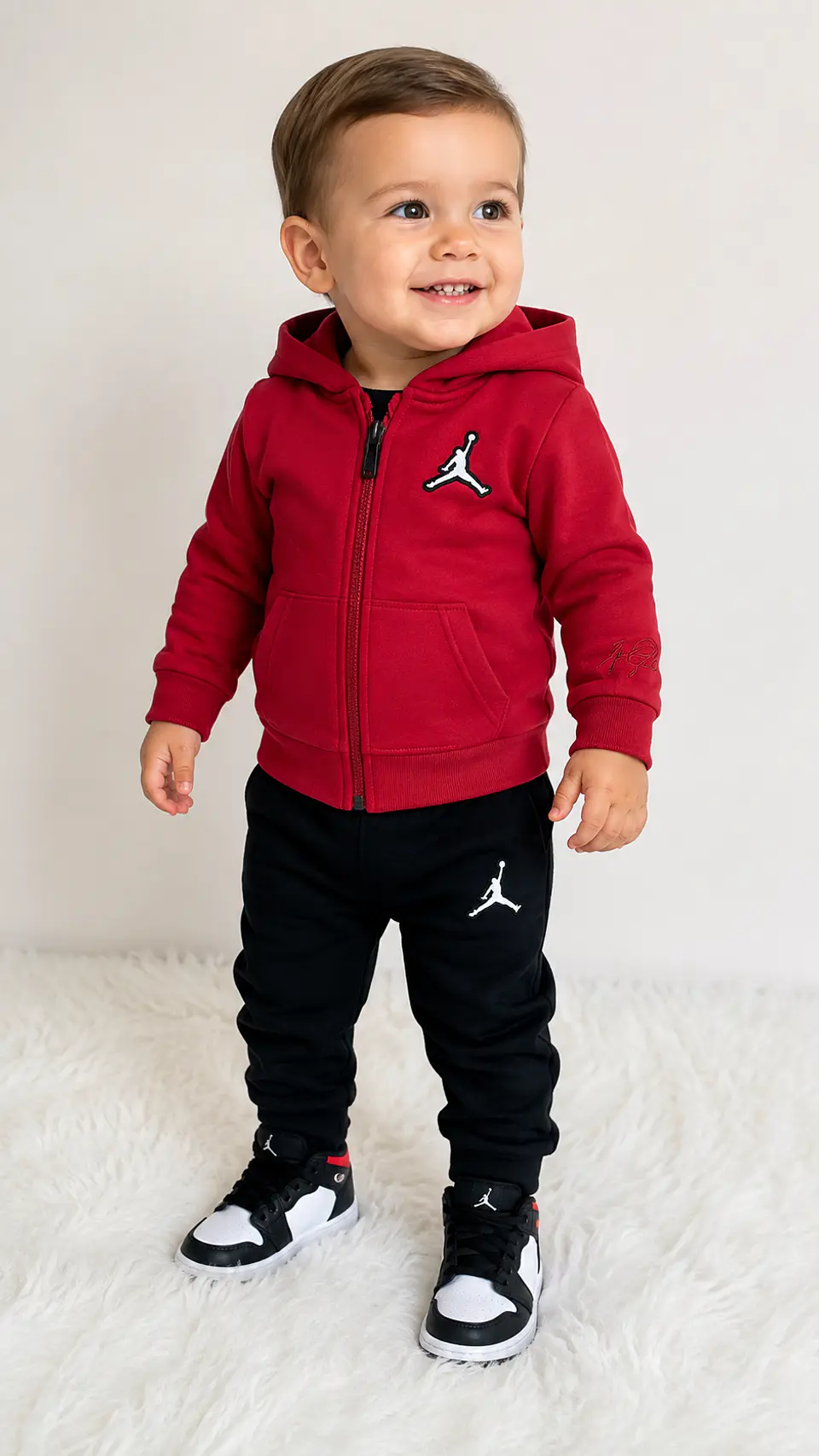 Conjunto Jordan Bebé 2 Piezas Rojo y Negro 1