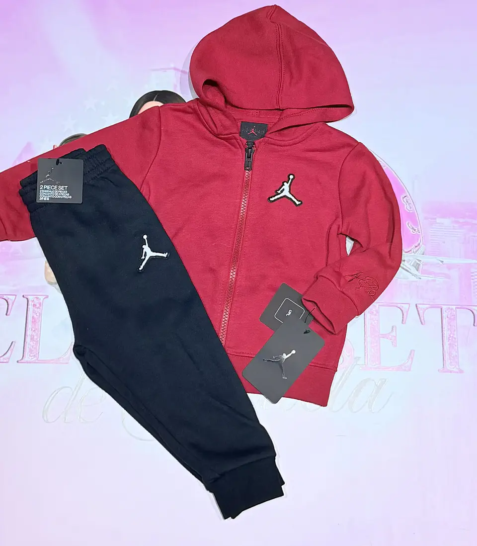 Conjunto Jordan Bebé 2 Piezas Rojo y Negro 2