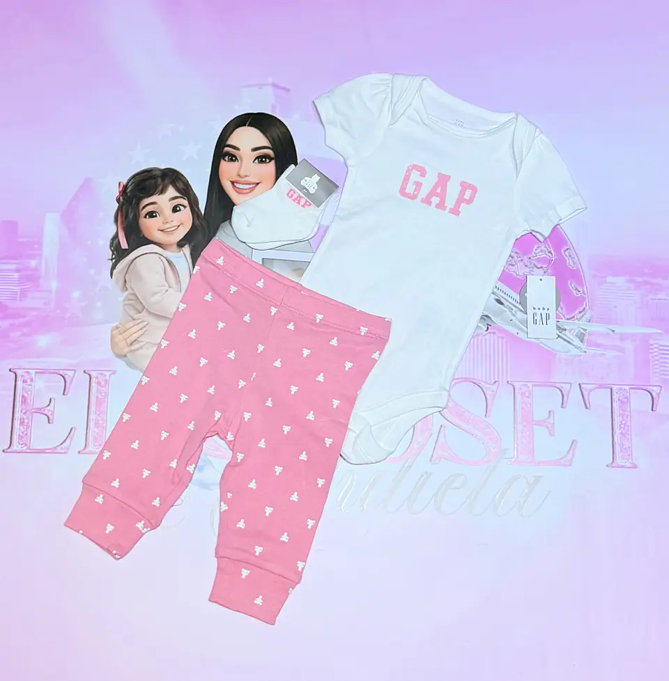 Conjunto Baby GAP Bebé 3 Piezas Rosa 2