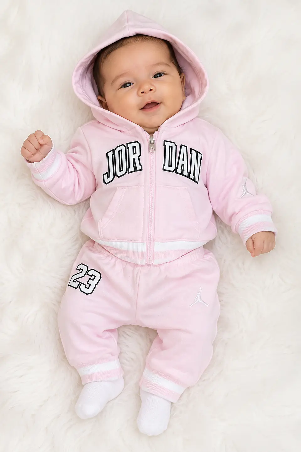 Conjunto Jordan Bebé 3 Piezas Rosado – Original 2
