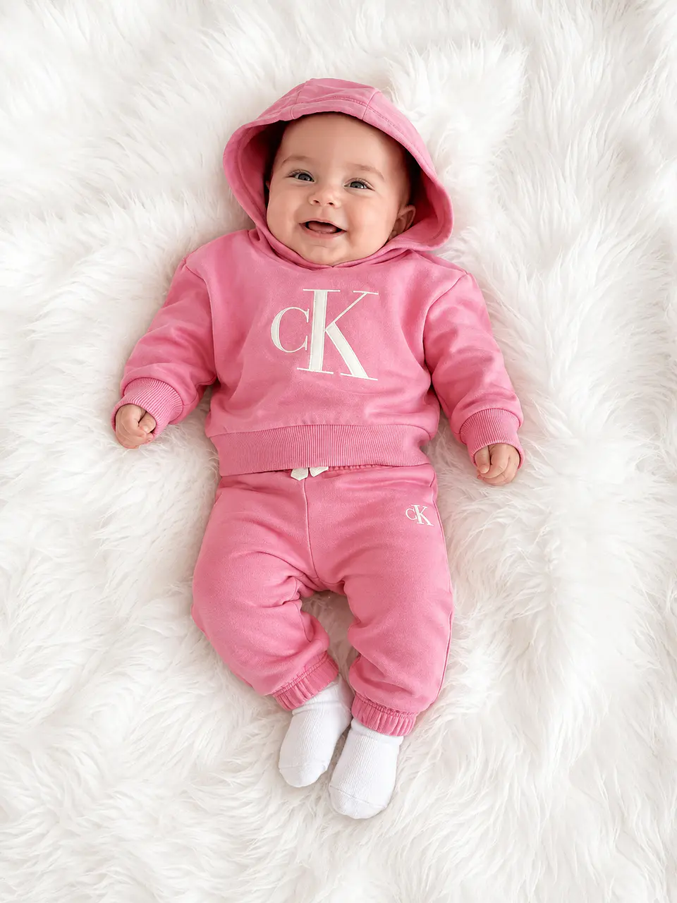 Conjunto Calvin Klein Bebé Rosado – 2 Piezas 1