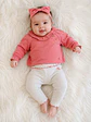 Conjunto Calvin Klein Bebé Rosado con Calza Rib  - Miniatura 1