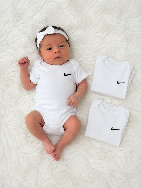 Tripack Bodys Nike Blanco - Unisex