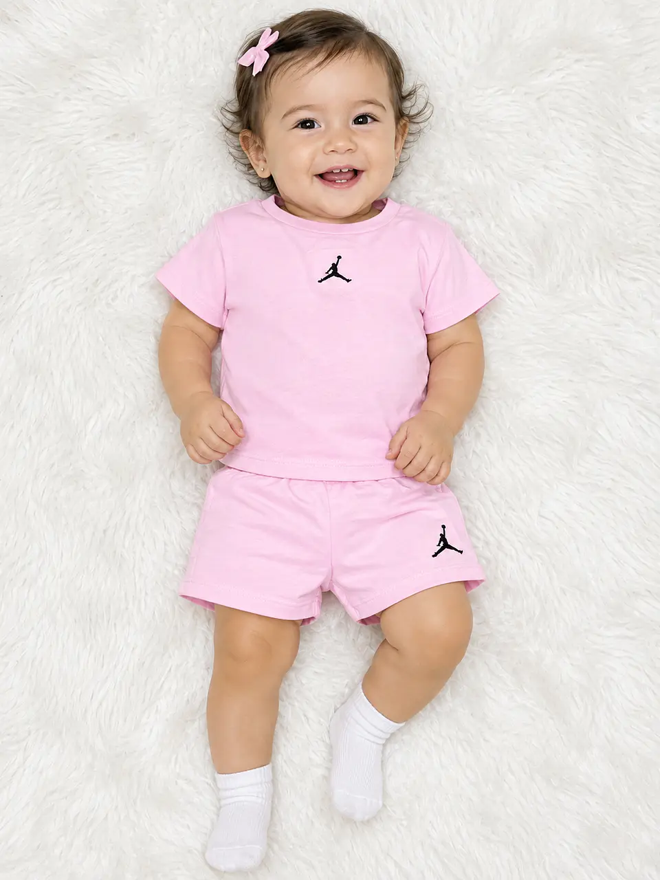 Conjunto Jordan Short Rosa 1