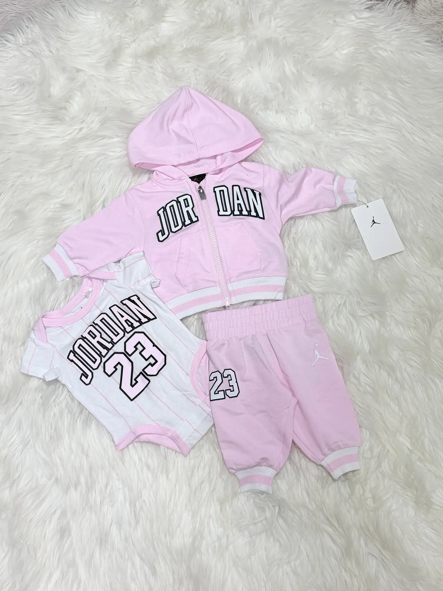 Set 3 Piezas Jordan Rosa 2