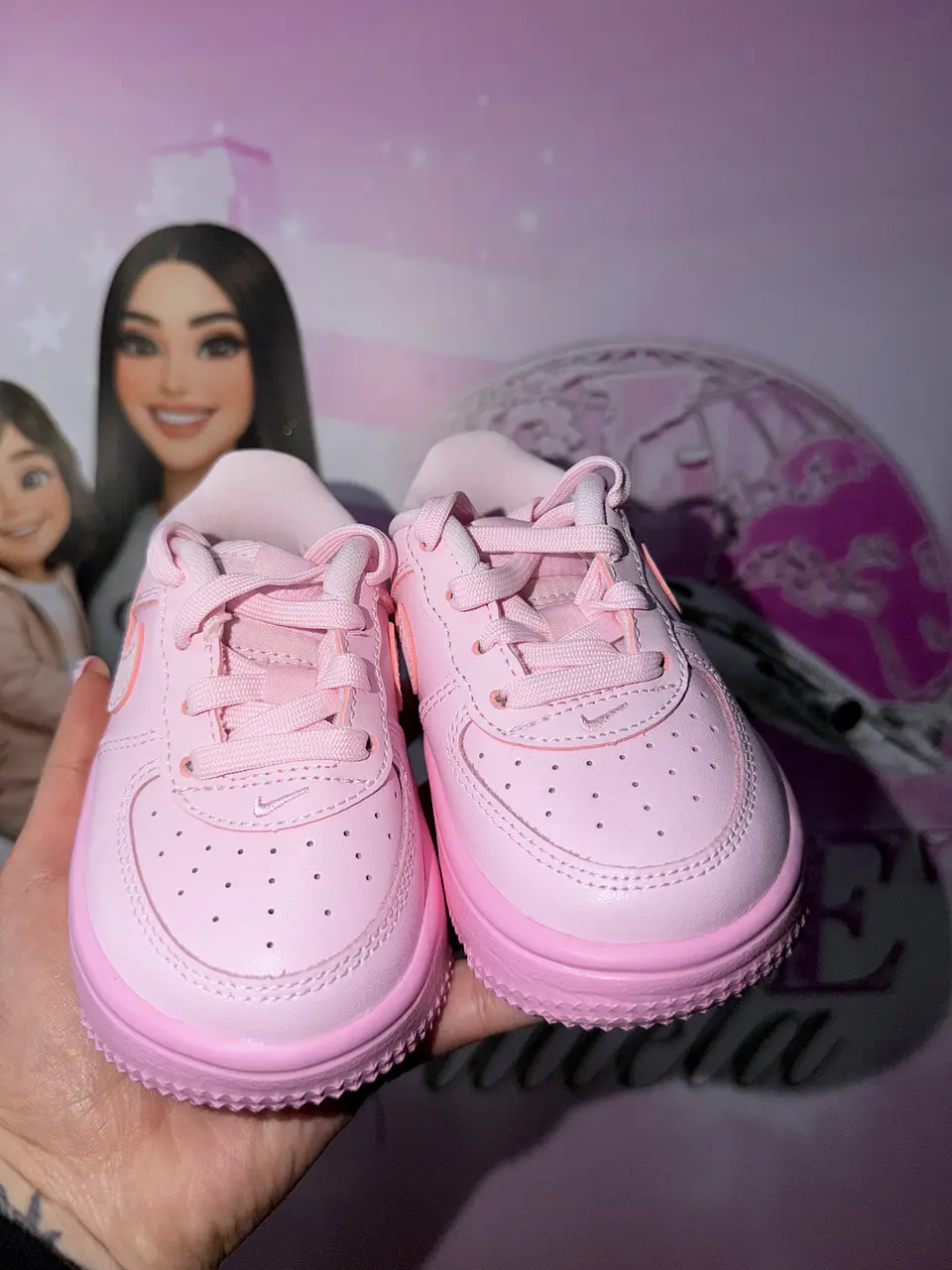 Force 1 Low Lace (TD) Rosa 2