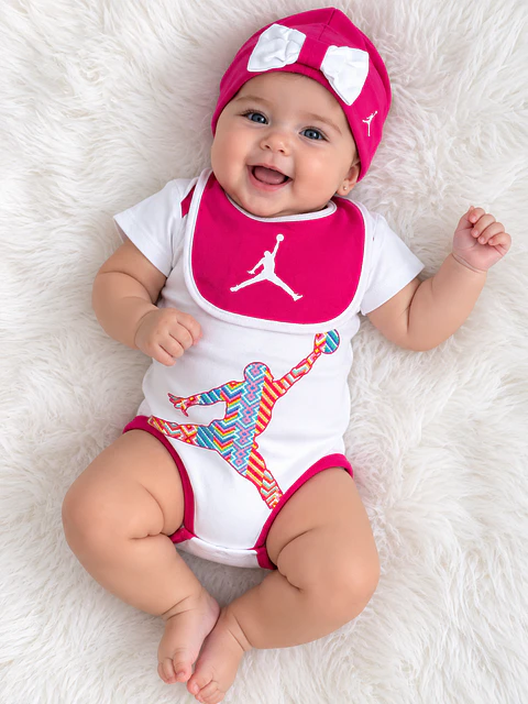 Set Jordan Bebé 3Pcs Rosa