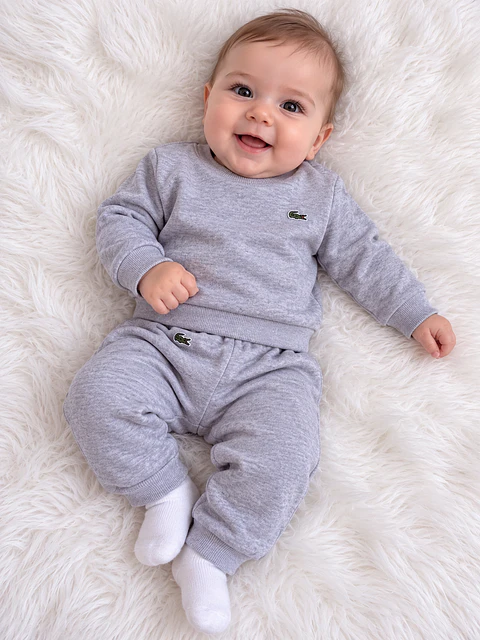 Conjunto Lacoste Gris Unisex