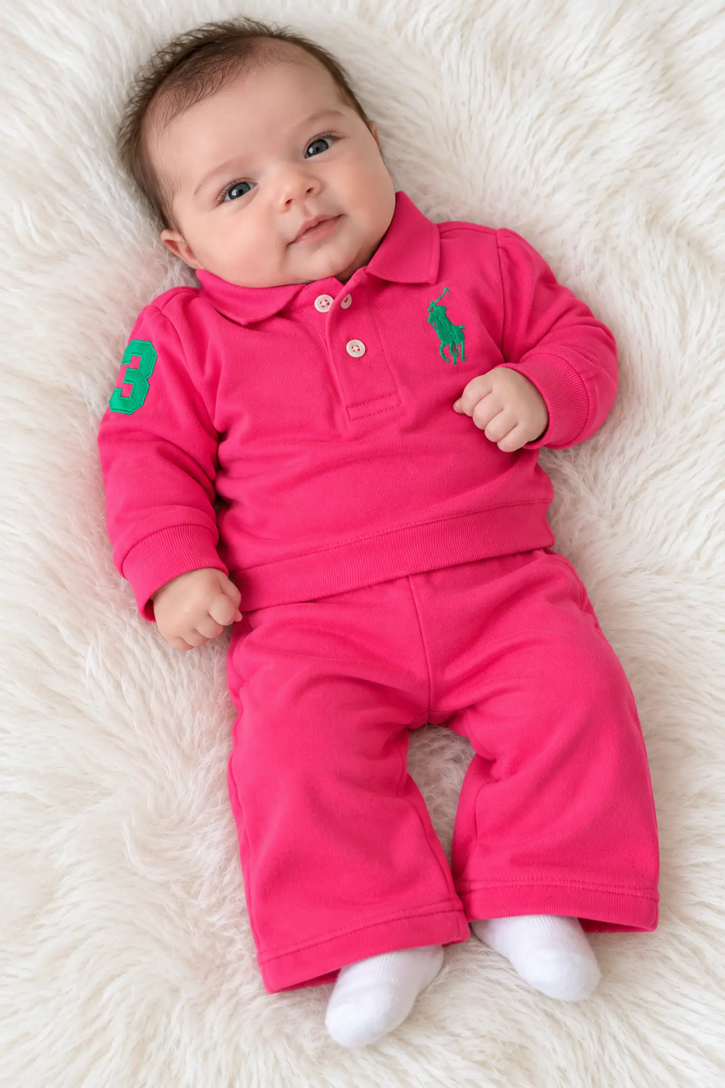 Conjunto Polo Bebé Rosa 1