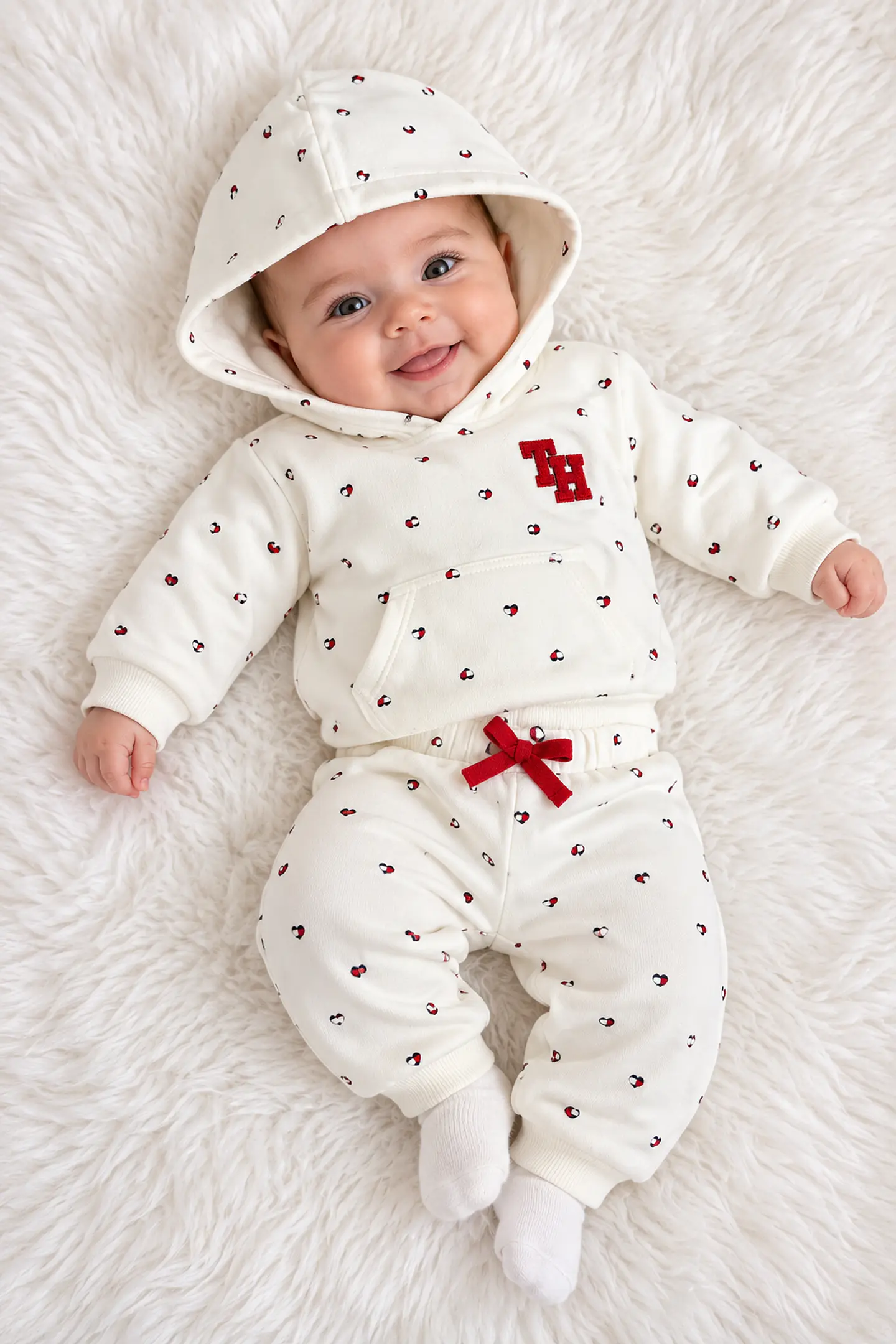 Conjunto Tommy Bebé Corazones 1