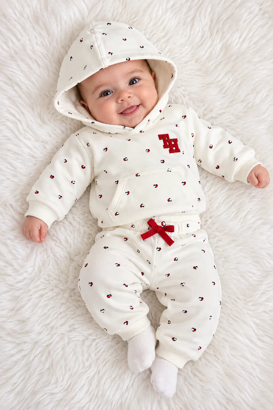 Conjunto Tommy Bebé Corazones 1