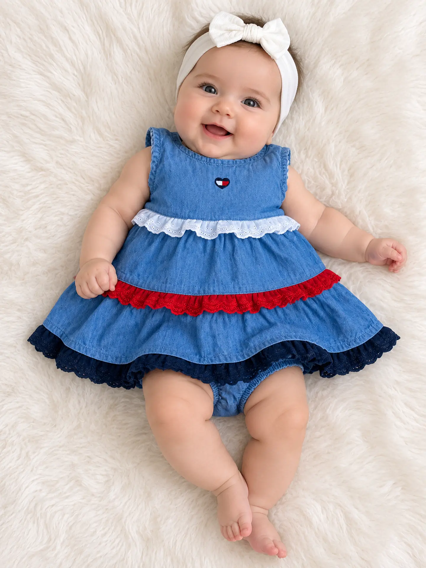 Vestido Tommy + cubre pañal 1