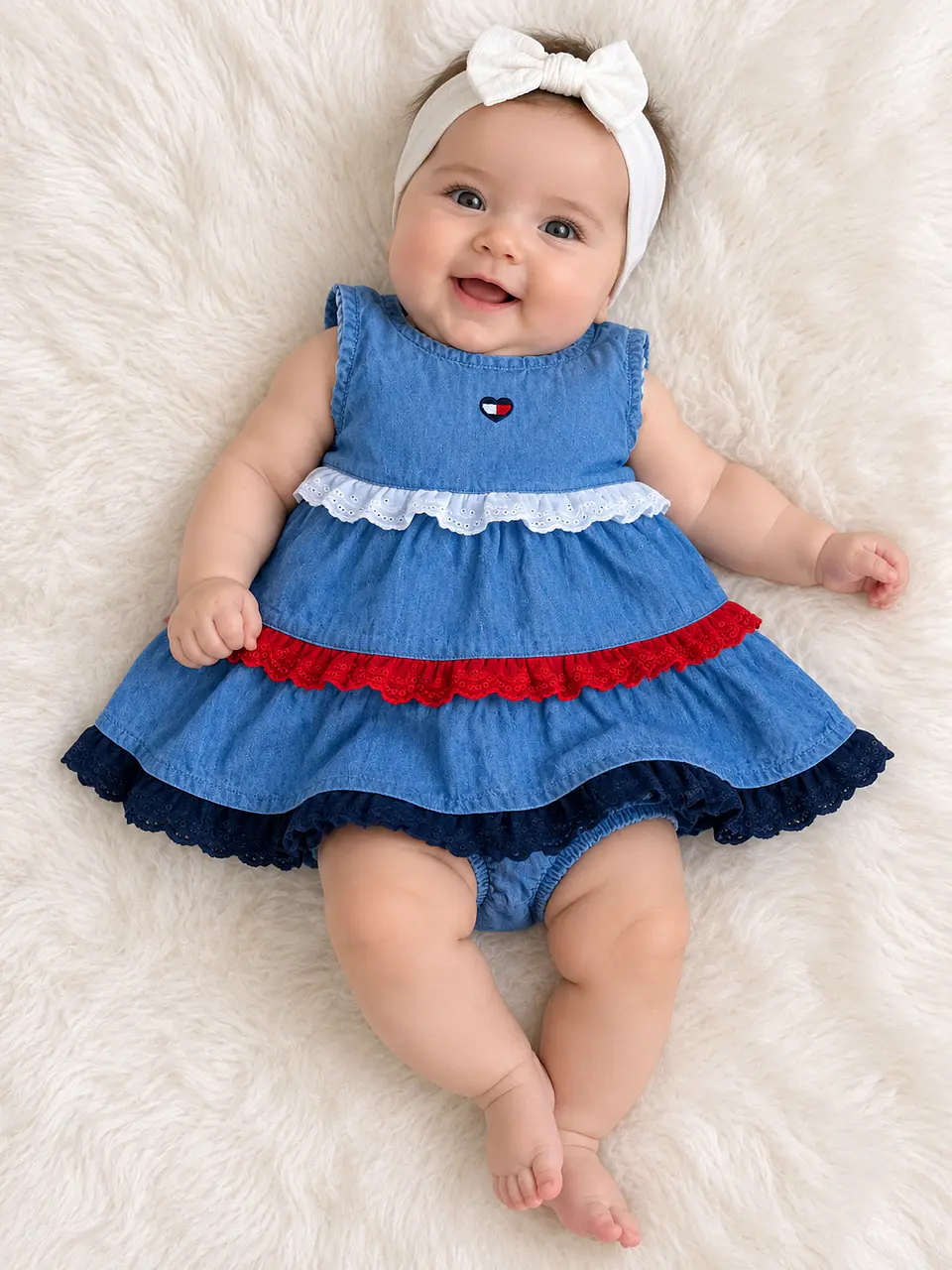 Vestido Tommy + cubre pañal 1