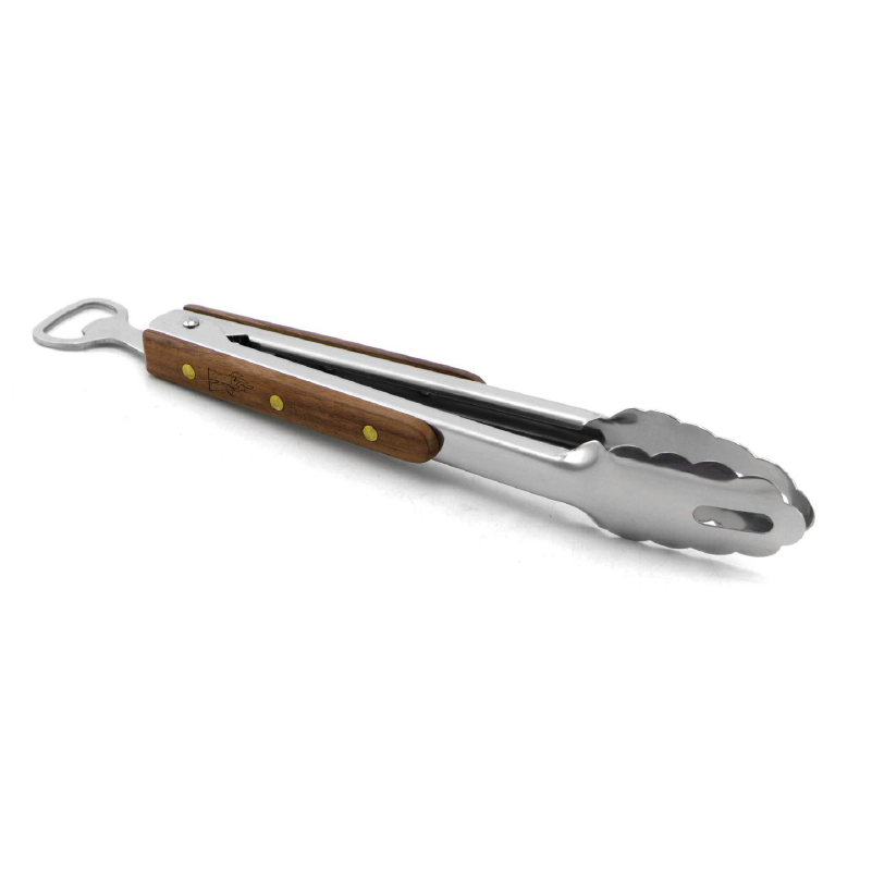 TENAZA PARRILLERA CON DESTAPADOR DE CERVEZA XL