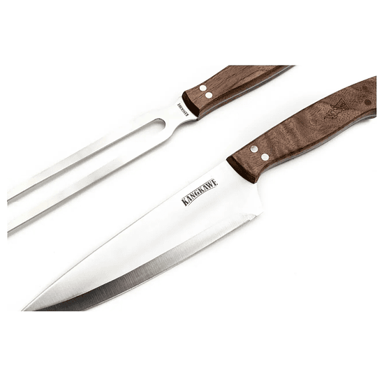 SET CUCHILLO + PINCHO FUNDA DE CUERO NEGRA