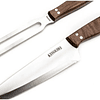 SET CUCHILLO + PINCHO FUNDA DE CUERO NEGRA