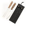 SET CUCHILLO + PINCHO FUNDA DE CUERO NEGRA