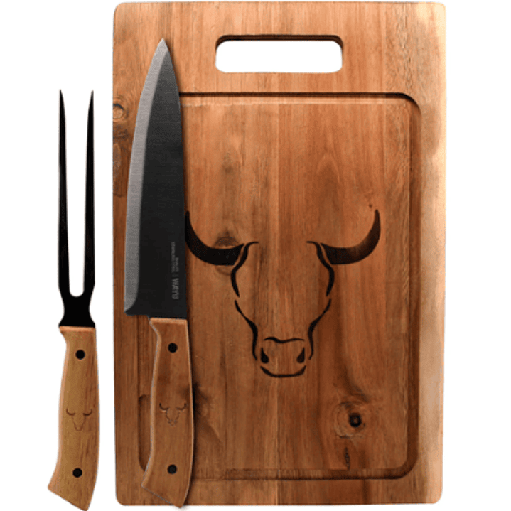 TABLA + CUCHILLO + PINZA WAYU 1