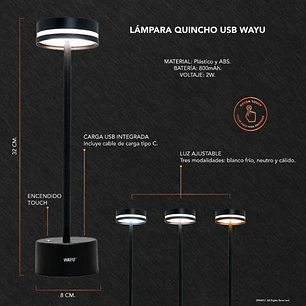 LAMPARA QUINCHO USB