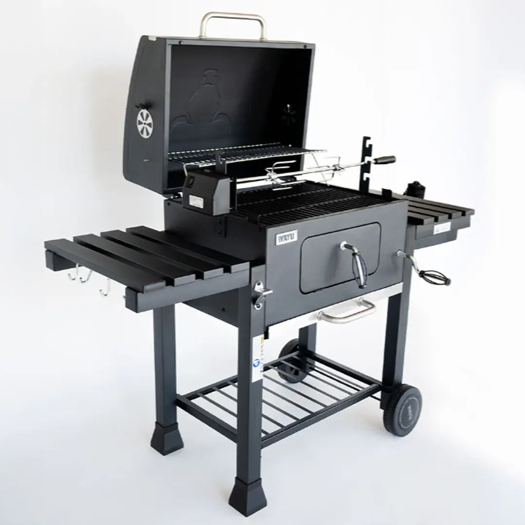 PARRILLA A CARBON WAYU CON SPIEDO 2